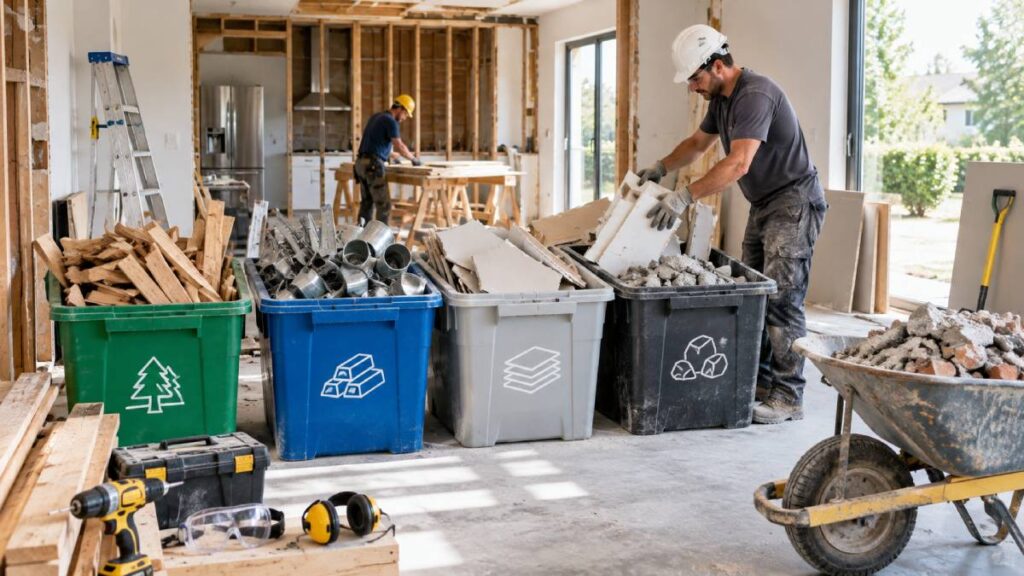 Manage construction waste during home renovation